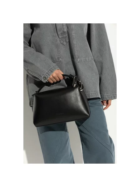 Torebka skórzana Jw Anderson czarna