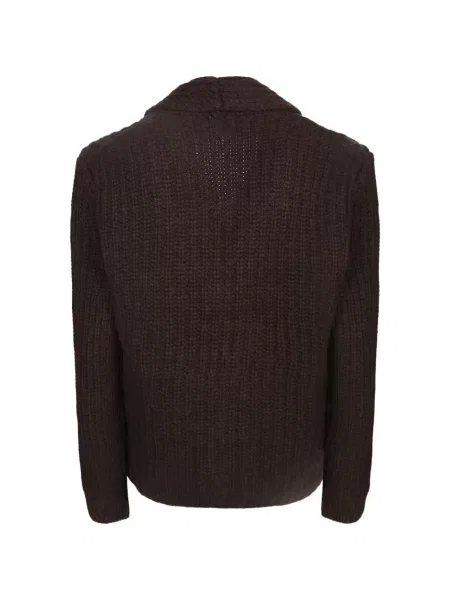 Gulerat cardigan Daniele Fiesoli tricotate chunky maro