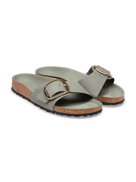 Birkenstock шльопанці шкіряні Madrid Big Buckle Oiled Leather