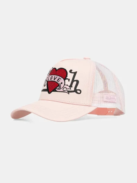 Шапка с козирка Von Dutch розово