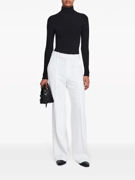 Pantaloni Proenza Schouler din crep alb