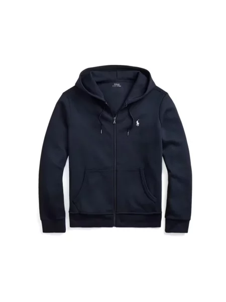 Dzianinowa bluza z kapturem Ralph Lauren z kapturem casual niebieska