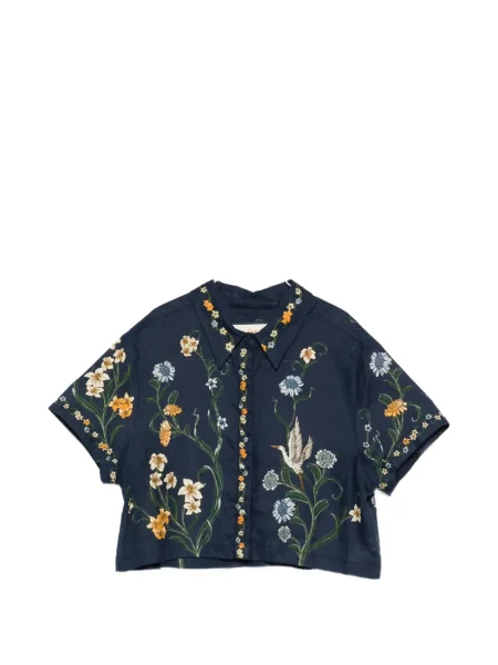 Cropp cămașă Agua By Agua Bendita cu model floral albastru