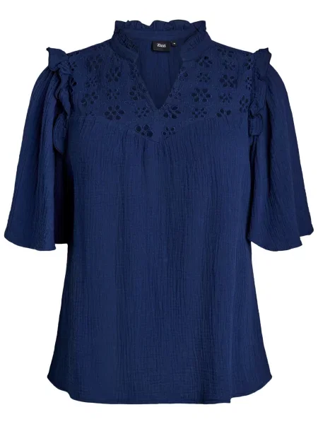 Zizzi Bluză Vvivu marin albastru