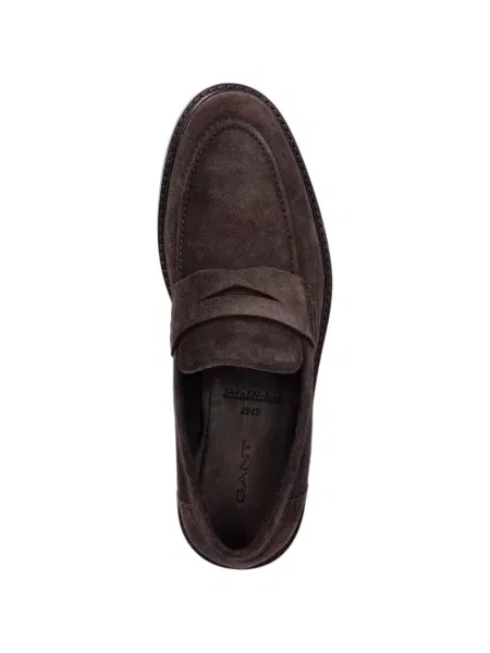 Pantofi loafer Gant din piele de căprioară maro