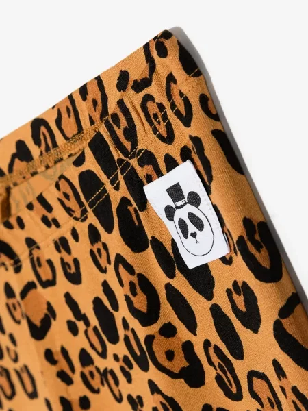 Legginsy dziecięce Mini Rodini brązowe