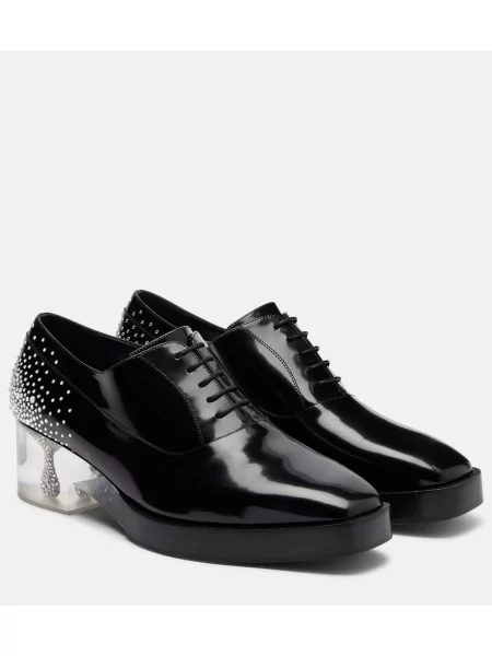 Pantofi derby Noir Kei Ninomiya din piele de cristal negru