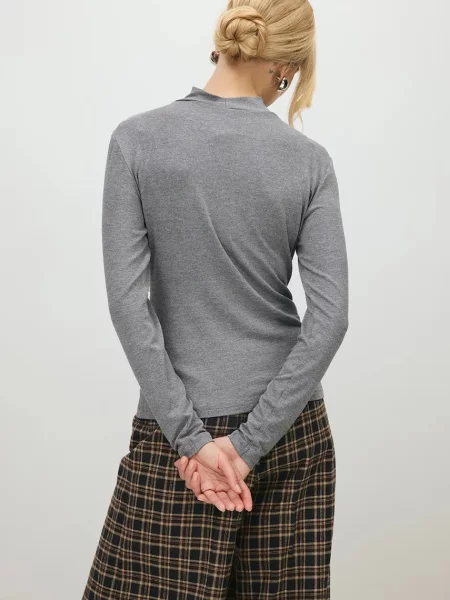 Tricou cu mânecă lungă Bizuu gri