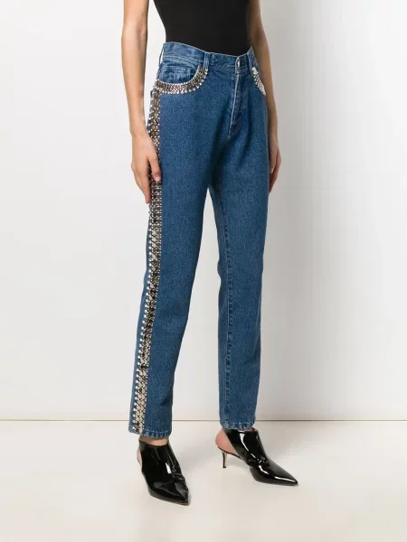 Ριγέ τζιν Christopher Kane μπλε