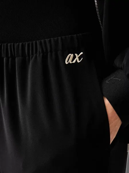 Τρέξιμο παντελόνι Armani Exchange με αυτόγραφο μαύρο