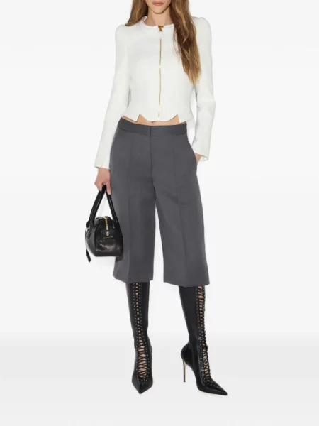 Geacă Elisabetta Franchi din satin alb