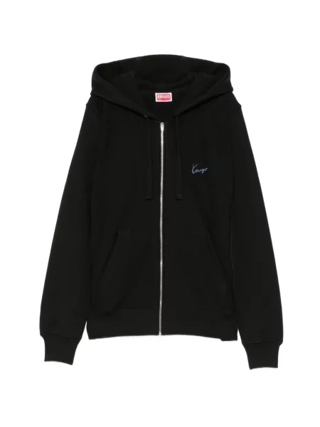 Hanorac cu glugă Kenzo cu broderie negru