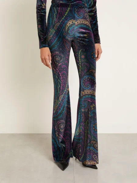 Etro Spodnie Nicki blau zielone