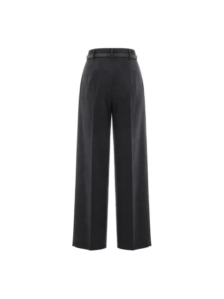 Spodnie Max Mara Studio wełniane szare