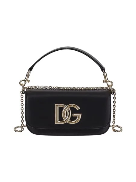 Mała torebka skórzana Dolce&gabbana skórzana biznesowa czarna