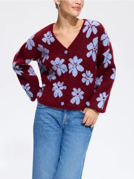 Reserved Cardigan cu amestec de lână multicolor
