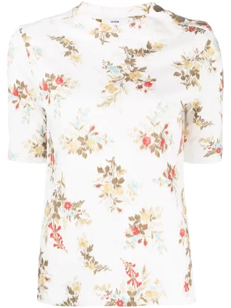 Top Erdem cu model floral cu imagine alb