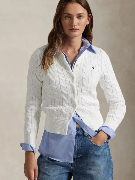 POLO RALPH LAUREN Cardigan alb