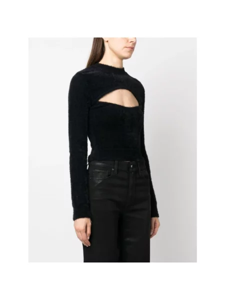 Dzianinowy sweter Moschino czarny