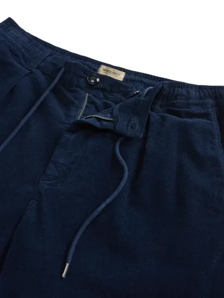 Pantaloni Woolrich plisate albastru