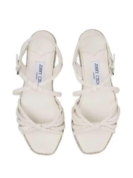 Sandale Jimmy Choo țesuți alb