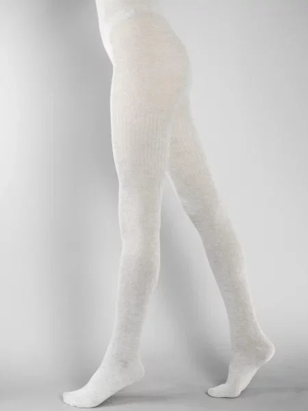 Колготы Elegante в рубчик бежевые