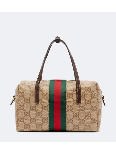 Top Gucci din canvas maro