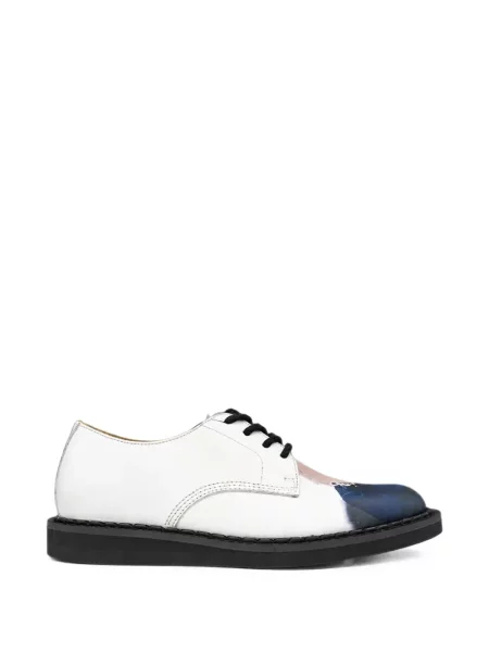 Pantofi derby Undercover din piele cu imagine alb
