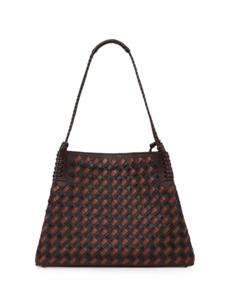 Geantă shopper Etro din piele maro