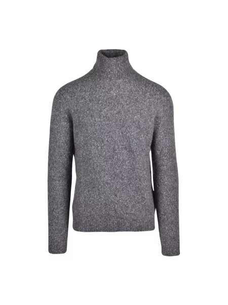 Sweter z golfem Roberto Collina szary