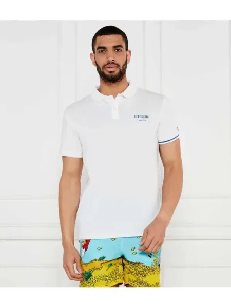 Tricou polo Iceberg alb