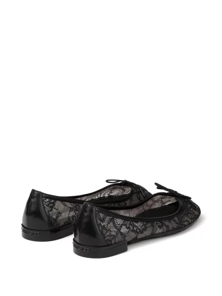 Balerini Jimmy Choo din dantelă negru