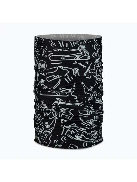 Gyerek multifunkciós kendő BUFF Original Ecostretch Tivat Black. Méret: OS fekete