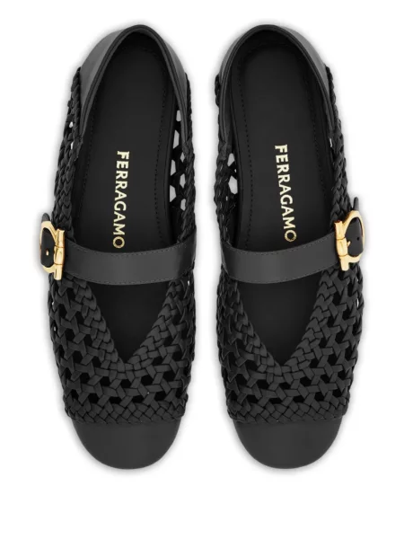 Balerini Ferragamo cu cataramă negru