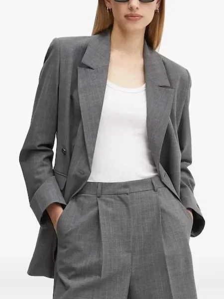 Marynarka Herskind w paski dwurzędowa szara