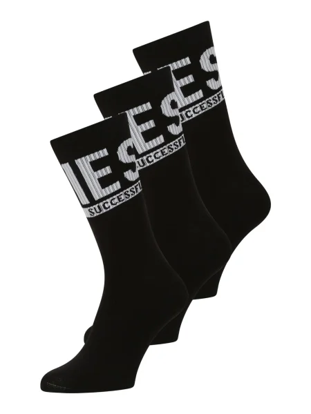 DIESEL Nogavice SKM-RAY svetlo siva črna