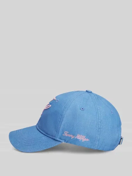 Czapka z daszkiem z wyhaftowanym logo Tommy Hilfiger niebieska