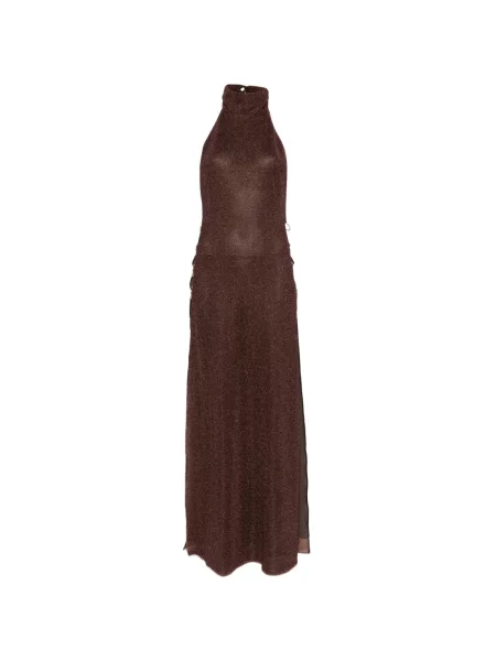 Maxi pulover cu guler înalt rochie maxi Oseree de costum maro