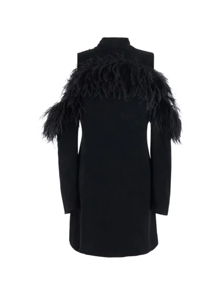 Rochie mini P.a.r.o.s.h. cu pene negru