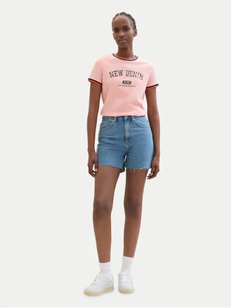 Tom Tailor Denim Pantaloni scurți de blugi Mom Fit albastru