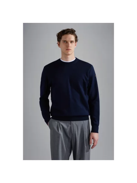 Sweter Paul & Shark wełniany niebieski
