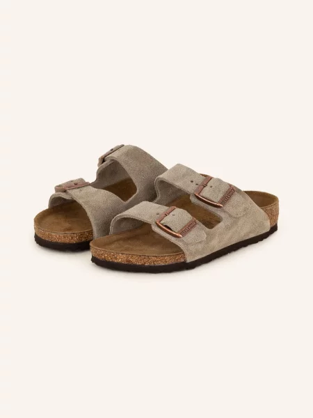 Birkenstock Pantofle Arizona černošedá béžové