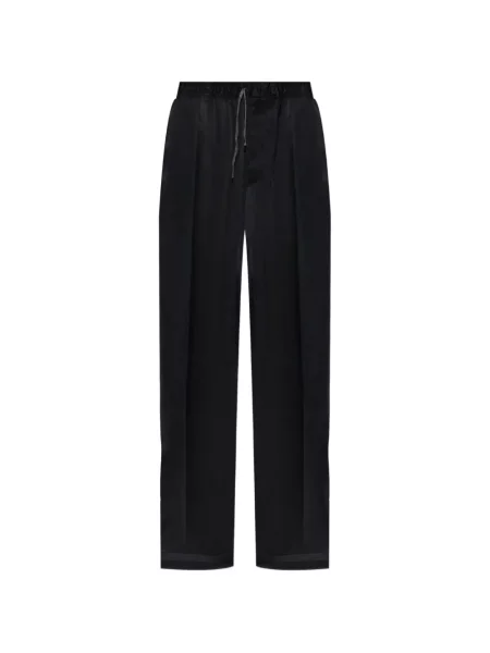 Pantaloni Maison Margiela din satin cu cordon negru