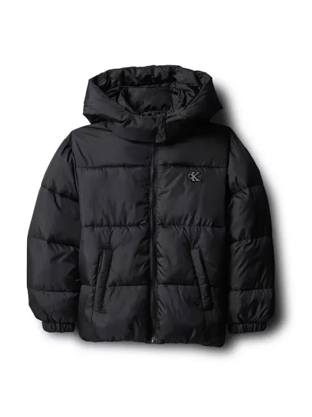 Calvin Klein Jeans geacă petrecută pentru copii negru