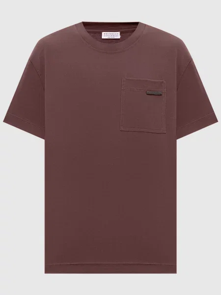 Футболка Brunello Cucinelli бордовая