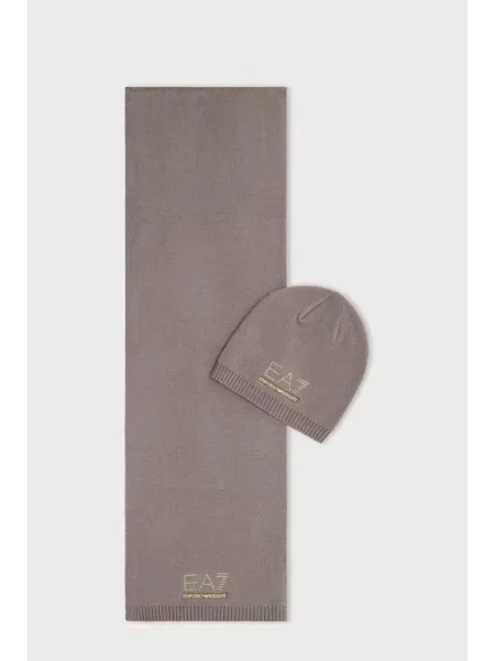 Шапка Ea7 Emporio Armani бежевая