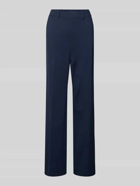 Spodnie materiałowe z prostą nogawką w kant model ‘Fenja’ Stehmann granatowe