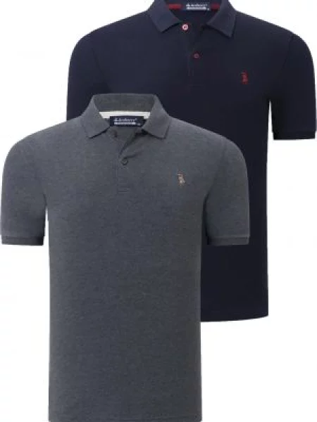Polo majica Dewberry siva