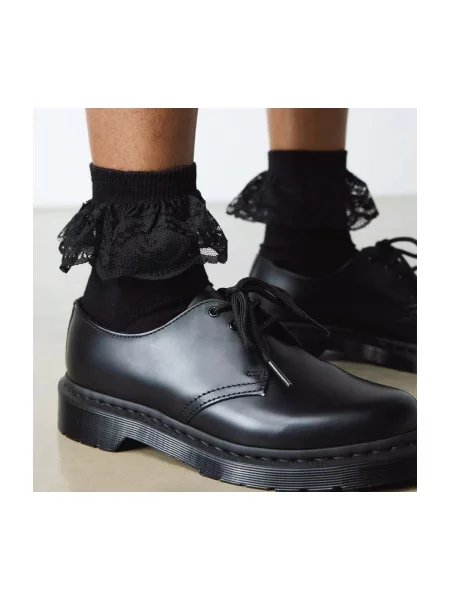 Pančuchové nohavičky Dr. Martens s volánmi čierna