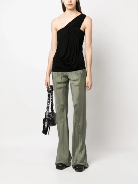 Drapiruotas palaidinė Rick Owens vieno peties juoda